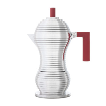 ILLY ALESSI moka pot PULCINA RED 3 CUPS 