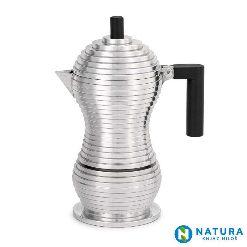 ILLY ALESSI moka pot PULCINA BLACK 3 CUPS 