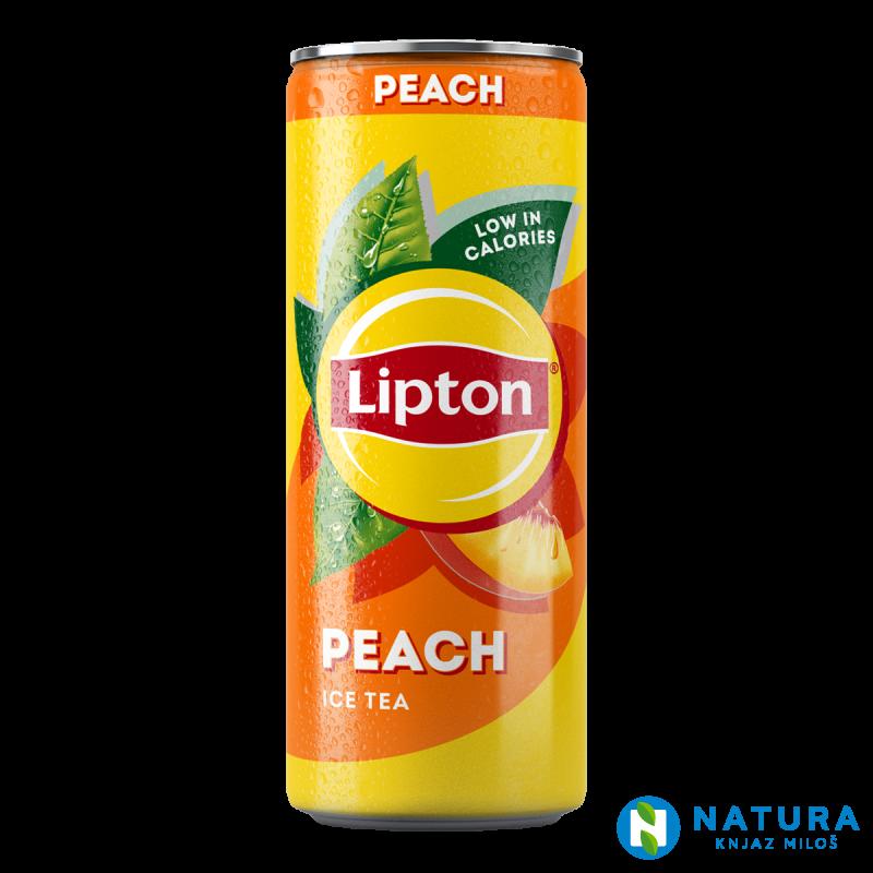 LIPTON BLACK PEACH 0.33L CAN 